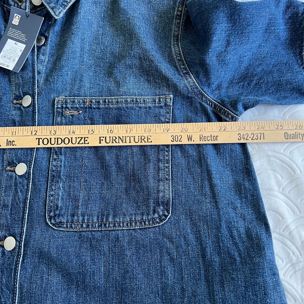 Universal Thread Denim Shirt Dress in Blue - Picture 8 of 9
